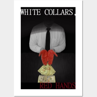 White Collars, Red Hands Logo Posters and Art